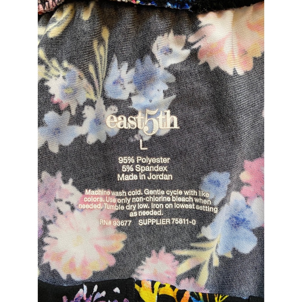 Floral Pattern Stretchy Pants - image 3